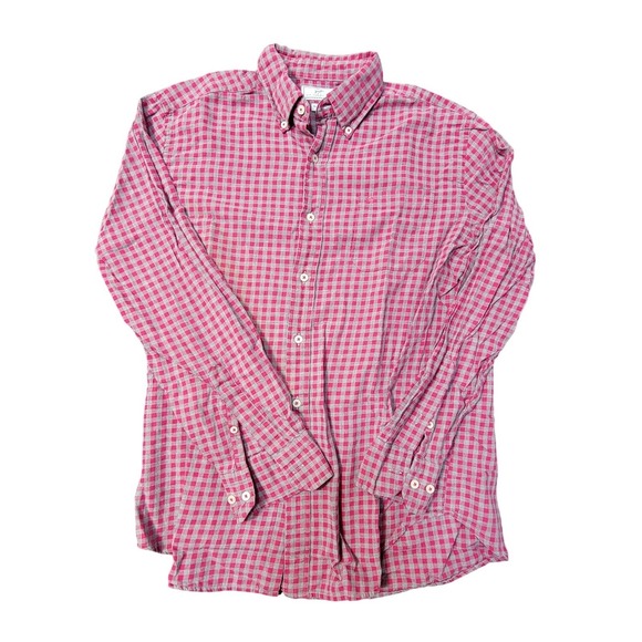 Southern Tide Other - EUC Southern Tide Button Down Shirt Mens Medium Classic Fit RED/GREY Gingham